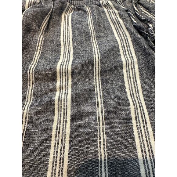 Old Navy Women's Linen Blend Blue Striped Pants - Large Chic Costal Style - Picture 4 of 7